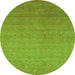 Square Abstract Green Contemporary Rug, con2950grn