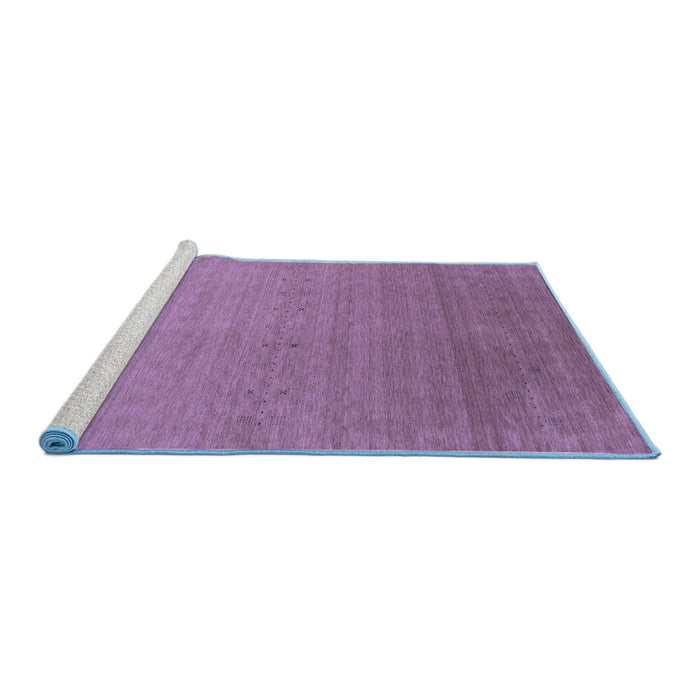 Sideview of Machine Washable Abstract Blue Contemporary Rug, wshcon2950blu