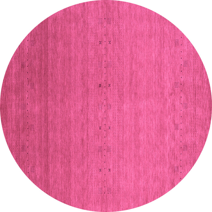Round Abstract Purple Contemporary Rug, con2950pur