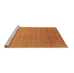 Sideview of Machine Washable Abstract Brown Contemporary Rug, wshcon2950brn
