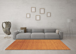 Machine Washable Abstract Brown Contemporary Rug in a Living Room,, wshcon2950brn