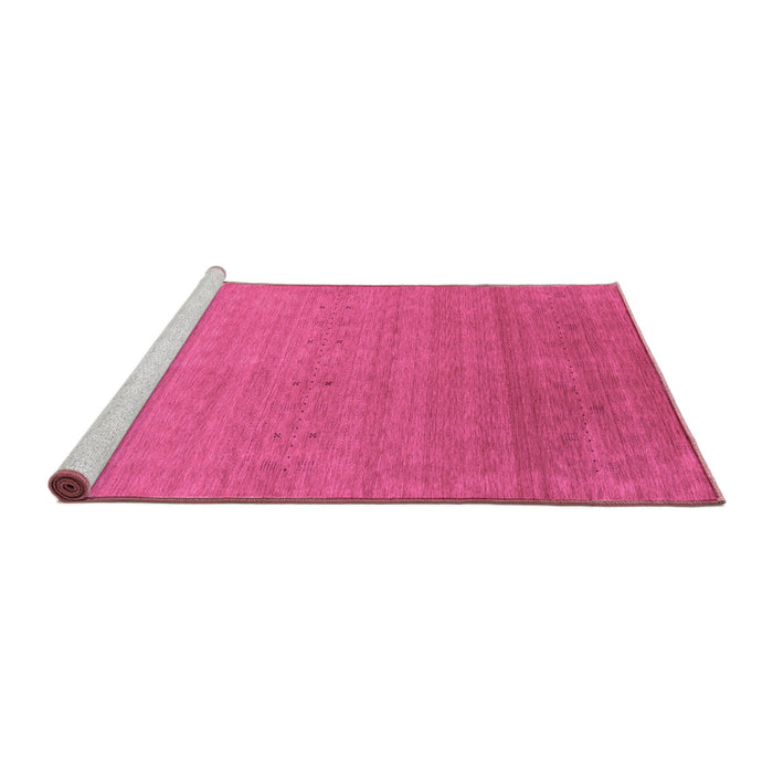 Sideview of Machine Washable Abstract Purple Contemporary Area Rugs, wshcon2950pur