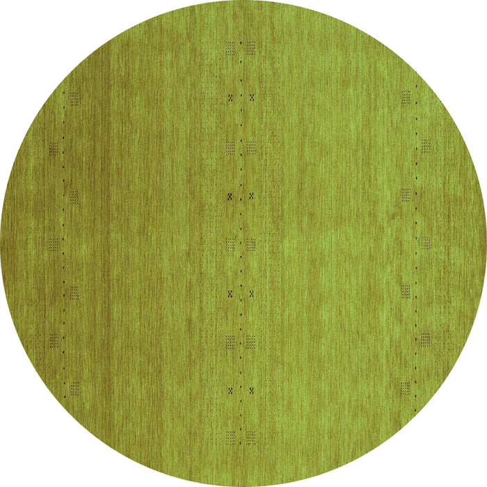 Round Abstract Turquoise Contemporary Rug, con2950turq