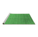 Sideview of Machine Washable Abstract Emerald Green Contemporary Area Rugs, wshcon2950emgrn