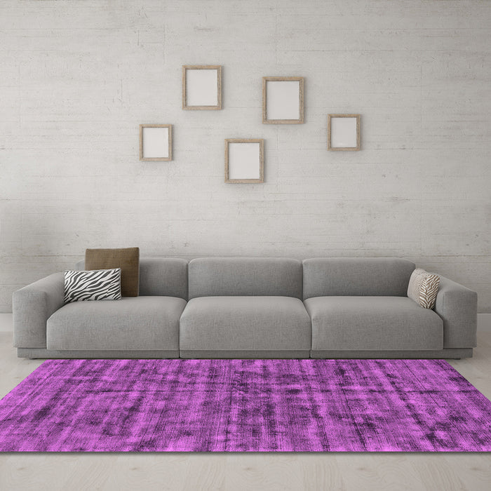 Machine Washable Abstract Pink Contemporary Rug in a Living Room, wshcon2951pnk