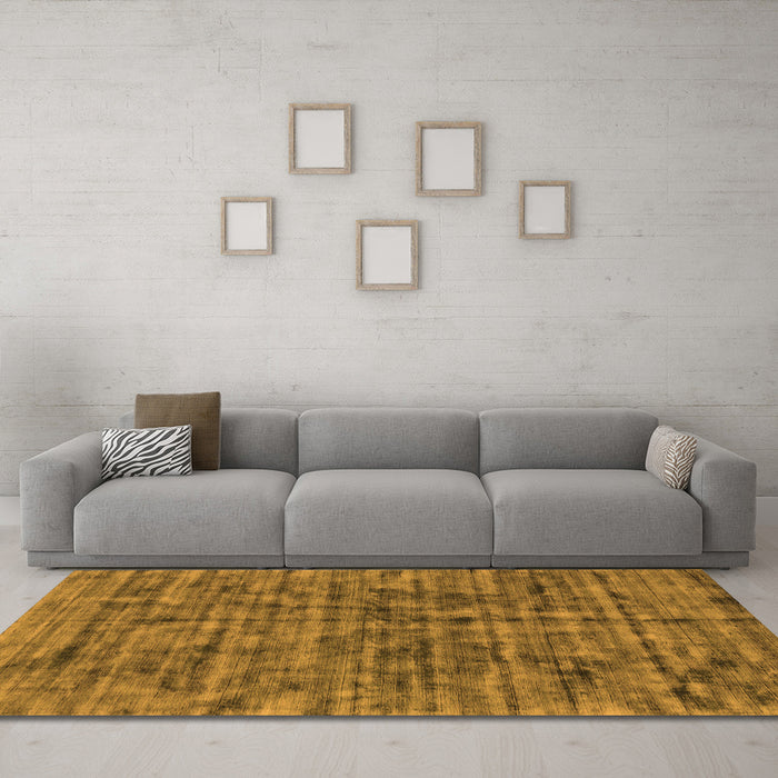 Machine Washable Abstract Orange Contemporary Area Rugs in a Living Room, wshcon2951org