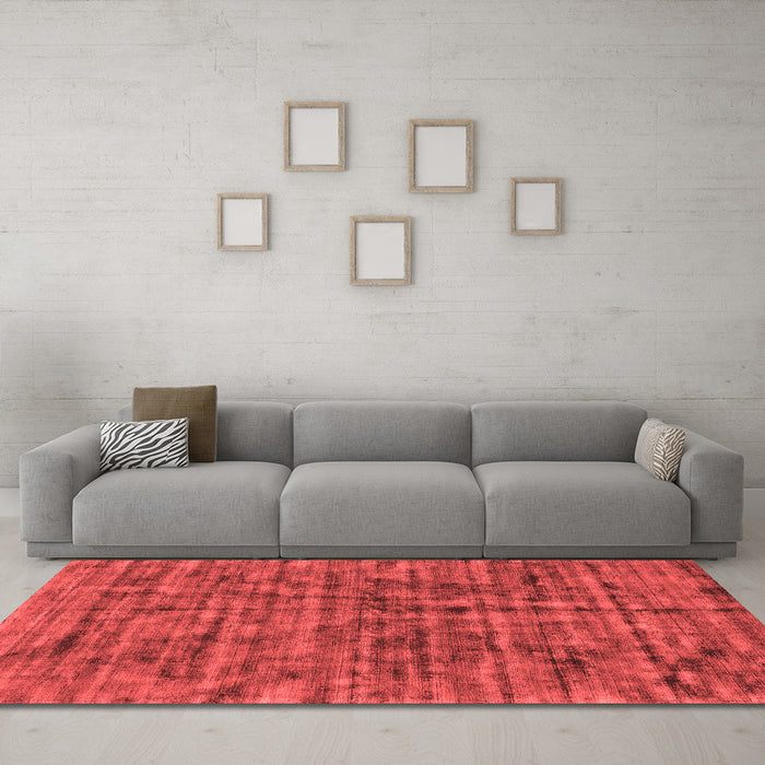 Contemporary Red Washable Rugs