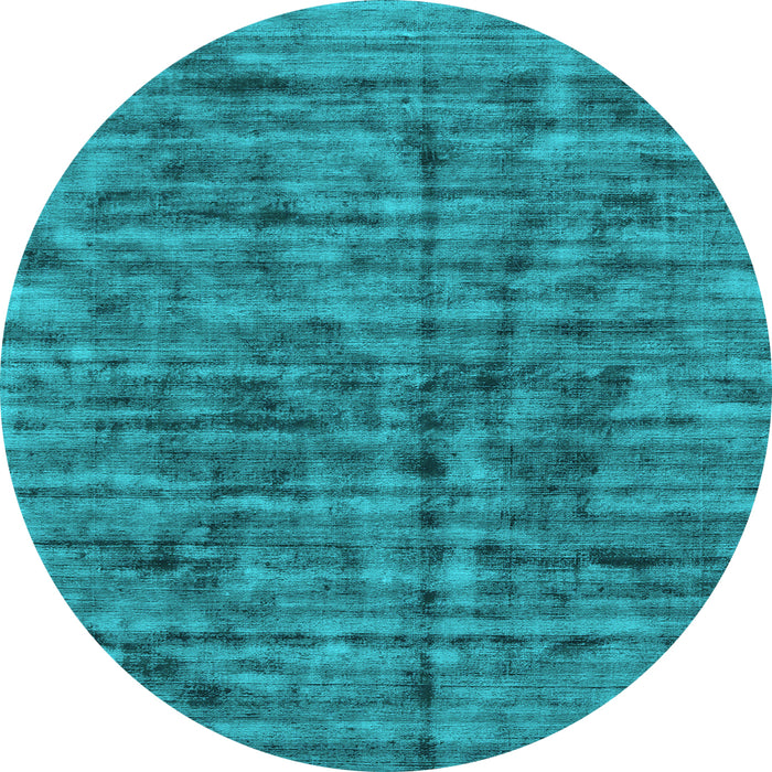 Round Abstract Light Blue Contemporary Rug, con2951lblu