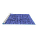 Sideview of Machine Washable Abstract Blue Contemporary Rug, wshcon2951blu