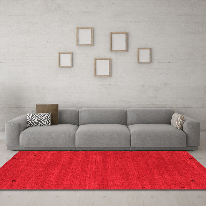 Contemporary Red Washable Rugs