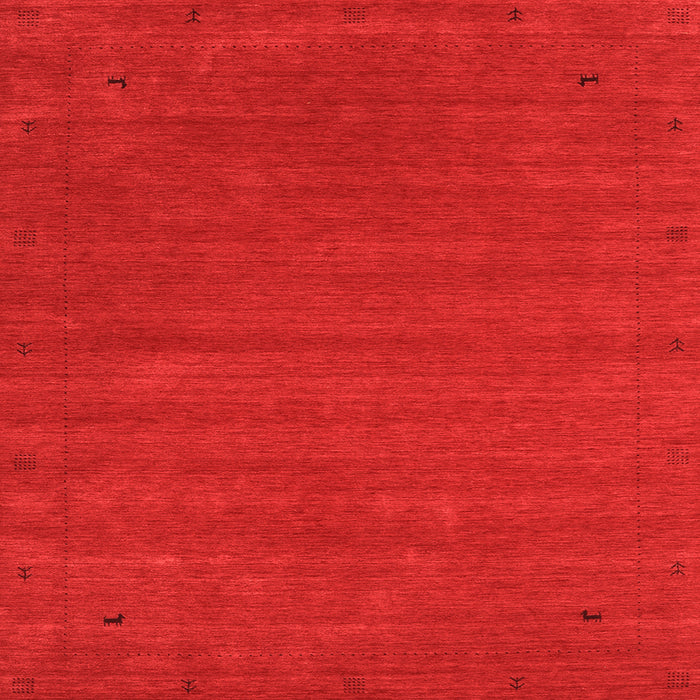 Serging Thickness of Abstract Orange Contemporary Rug, con2952org