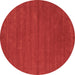 Round Abstract Brown Contemporary Rug, con2952brn