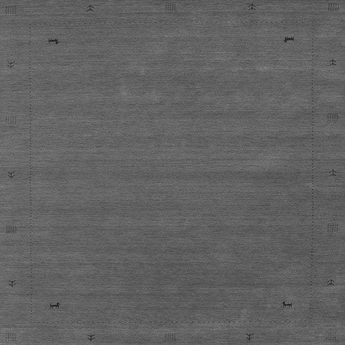 Round Machine Washable Abstract Gray Contemporary Rug, wshcon2952gry