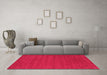 Machine Washable Abstract Pink Contemporary Rug in a Living Room, wshcon2952pnk