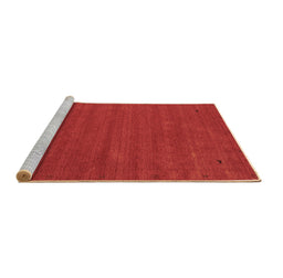 Sideview of Machine Washable Abstract Brown Contemporary Rug, wshcon2952brn