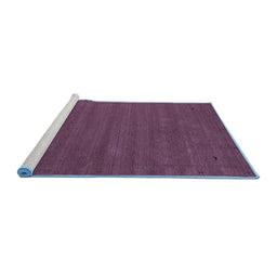 Sideview of Machine Washable Abstract Blue Contemporary Rug, wshcon2952blu