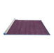 Sideview of Machine Washable Abstract Blue Contemporary Rug, wshcon2952blu