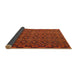 Thickness of Contemporary Mahogany Brown Oriental Rug, con2953