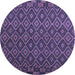 Round Oriental Blue Traditional Rug, con2953blu