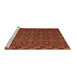 Sideview of Machine Washable Oriental Brown Traditional Rug, wshcon2953brn