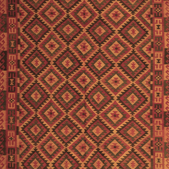 Machine Washable Oriental Brown Traditional Rug, wshcon2953brn
