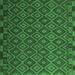 Square Machine Washable Oriental Emerald Green Traditional Area Rugs, wshcon2953emgrn