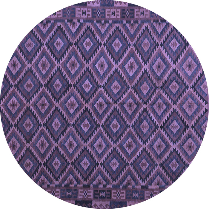 Round Machine Washable Oriental Blue Traditional Rug, wshcon2953blu