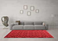 Machine Washable Oriental Red Traditional Rug, wshcon2953red