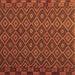 Square Machine Washable Oriental Brown Traditional Rug, wshcon2953brn