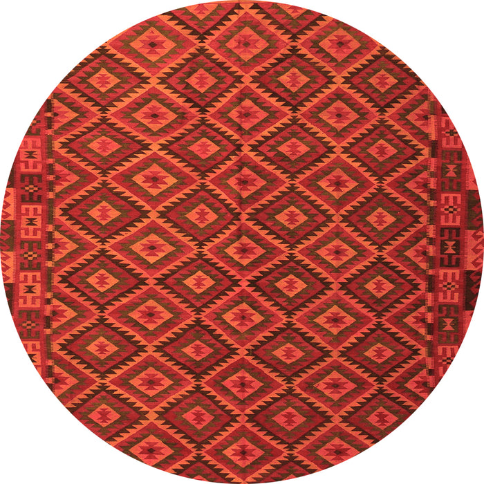 Square Oriental Orange Traditional Rug, con2953org