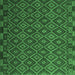 Square Oriental Emerald Green Traditional Rug, con2953emgrn