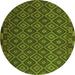 Square Oriental Green Traditional Rug, con2953grn