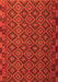 Serging Thickness of Machine Washable Oriental Orange Traditional Area Rugs, wshcon2953org