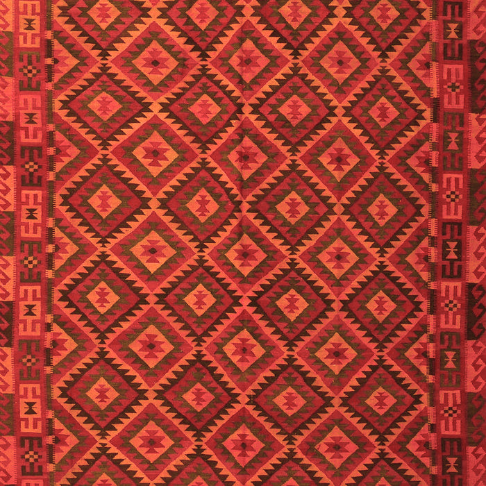 Serging Thickness of Machine Washable Oriental Orange Traditional Area Rugs, wshcon2953org