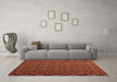 Machine Washable Oriental Brown Traditional Rug in a Living Room,, wshcon2953brn