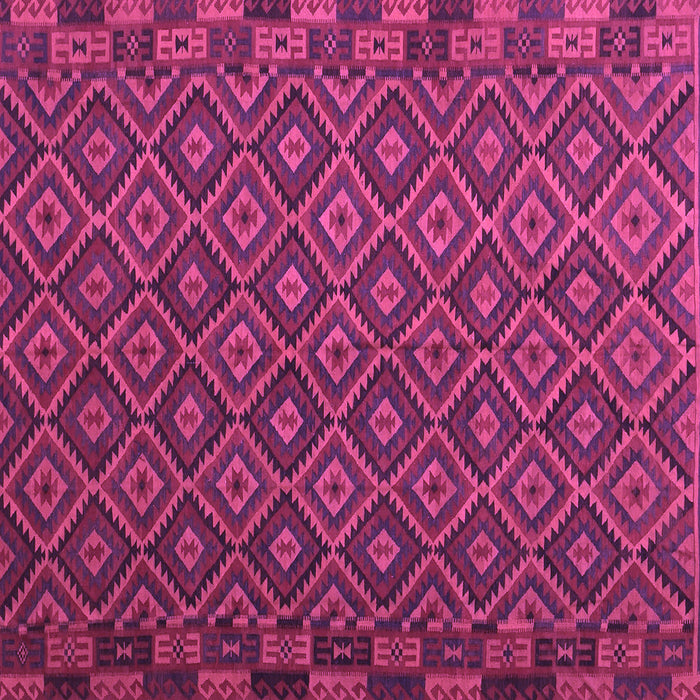 Square Machine Washable Oriental Purple Traditional Area Rugs, wshcon2953pur