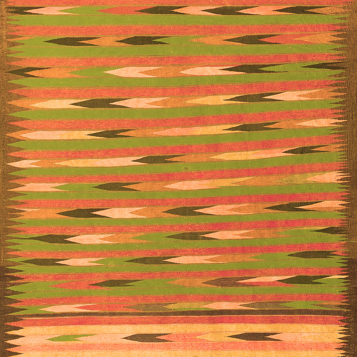 Serging Thickness of Abstract Orange Contemporary Rug, con2954org