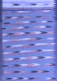 Abstract Blue Contemporary Rug, con2954blu