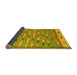 Sideview of Abstract Yellow Contemporary Rug, con2954yw