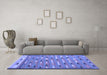 Machine Washable Abstract Blue Contemporary Rug in a Living Room, wshcon2954blu