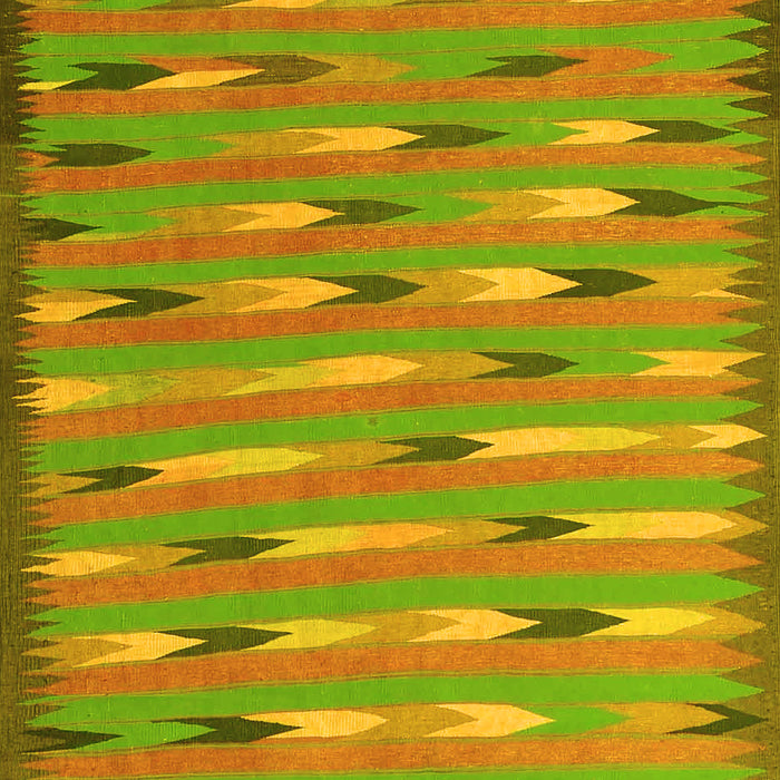 Abstract Yellow Contemporary Rug, con2954yw
