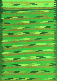 Abstract Green Contemporary Rug, con2954grn