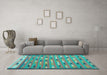 Machine Washable Abstract Light Blue Contemporary Rug in a Living Room, wshcon2954lblu