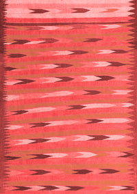 Abstract Red Contemporary Rug, con2954red