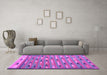 Machine Washable Abstract Purple Contemporary Area Rugs in a Living Room, wshcon2954pur