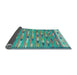 Sideview of Abstract Light Blue Contemporary Rug, con2954lblu