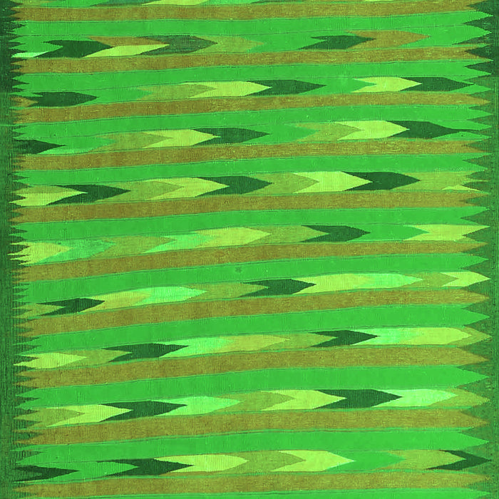 Serging Thickness of Machine Washable Abstract Green Contemporary Area Rugs, wshcon2954grn