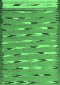 Abstract Emerald Green Contemporary Rug, con2954emgrn