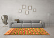 Machine Washable Abstract Orange Contemporary Area Rugs in a Living Room, wshcon2954org