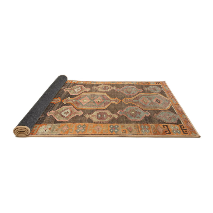 Thickness of Contemporary Sand Brown Oriental Rug, con2955